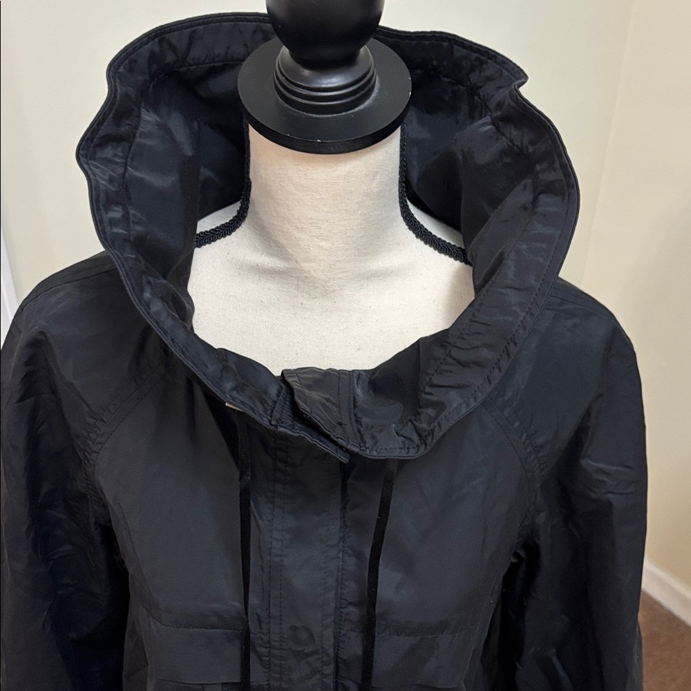 Simply Vera Vera Wang Black Utility Snap Front Jacket with 3/4 Sleeves size L - Picture 2 of 12